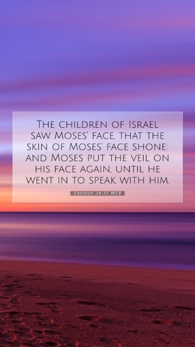 Picture 07 - Exodus 34:35 WEB Mobile Phone Wallpaper - The children of Israel saw Moses' face, that the - Mobile Bible Verse Wallpaper