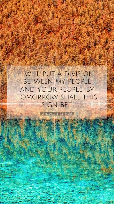 Picture 07 - Exodus 8:23 WEB Mobile Phone Wallpaper - I will put a division between my people and your - Mobile Bible Verse Wallpaper