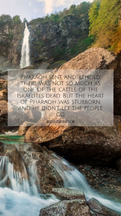 Picture 07 - Exodus 9:7 WEB Mobile Phone Wallpaper - Pharaoh sent, and, behold, there was not so much - Mobile Bible Verse Wallpaper