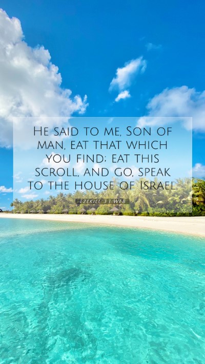 Picture 07 - Ezekiel 3:1 WEB Mobile Phone Wallpaper - He said to me, Son of man, eat that which you - Mobile Bible Verse Wallpaper