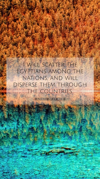 Picture 07 - Ezekiel 30:23 WEB Mobile Phone Wallpaper - I will scatter the Egyptians among the nations, - Mobile Bible Verse Wallpaper