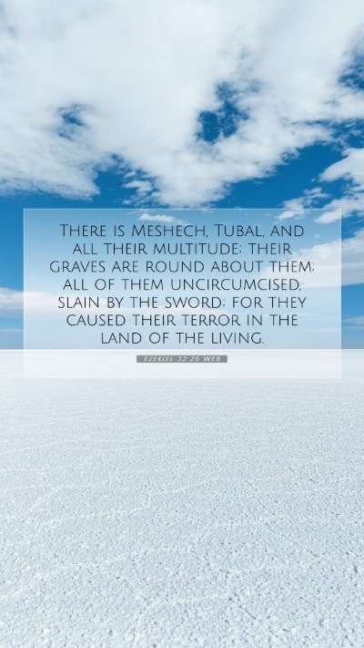 Picture 07 - Ezekiel 32:26 WEB Mobile Phone Wallpaper - There is Meshech, Tubal, and all their multitude; - Mobile Bible Verse Wallpaper