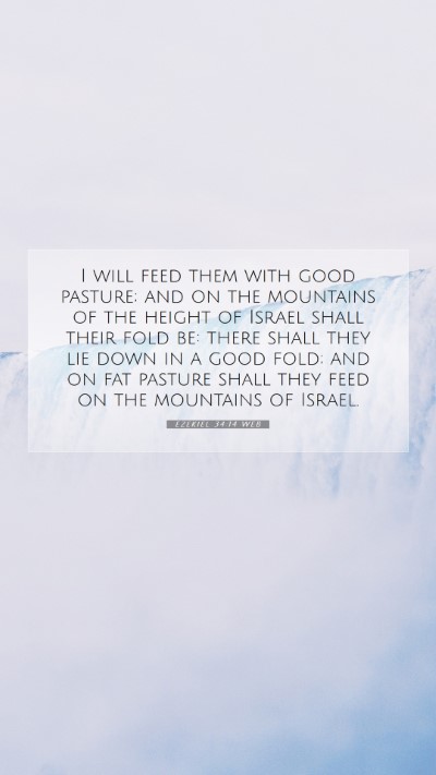 Picture 07 - Ezekiel 34:14 WEB Mobile Phone Wallpaper - I will feed them with good pasture; and on the - Mobile Bible Verse Wallpaper