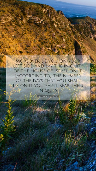 Picture 07 - Ezekiel 4:4 WEB Mobile Phone Wallpaper - Moreover lie you on your left side, and lay the - Mobile Bible Verse Wallpaper