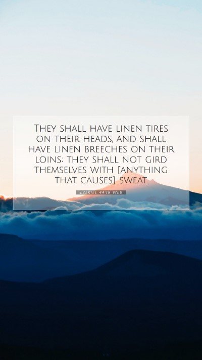 Picture 07 - Ezekiel 44:18 WEB Mobile Phone Wallpaper - They shall have linen tires on their heads, and - Mobile Bible Verse Wallpaper