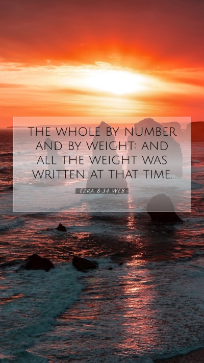 Picture 07 - Ezra 8:34 WEB Mobile Phone Wallpaper - the whole by number and by weight: and all the - Mobile Bible Verse Wallpaper