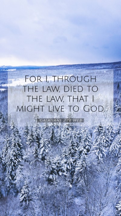 Picture 07 - Galatians 2:19 WEB Mobile Phone Wallpaper - For I, through the law, died to the law, that I - Mobile Bible Verse Wallpaper