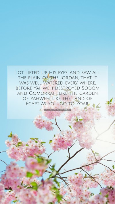 Picture 07 - Genesis 13:10 WEB Mobile Phone Wallpaper - Lot lifted up his eyes, and saw all the plain of - Mobile Bible Verse Wallpaper