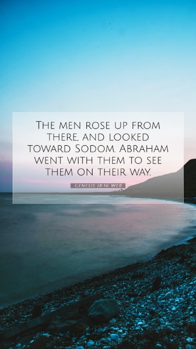 Picture 07 - Genesis 18:16 WEB Mobile Phone Wallpaper - The men rose up from there, and looked toward - Mobile Bible Verse Wallpaper