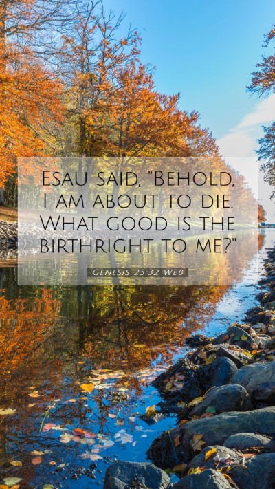Picture 07 - Genesis 25:32 WEB Mobile Phone Wallpaper - Esau said, 