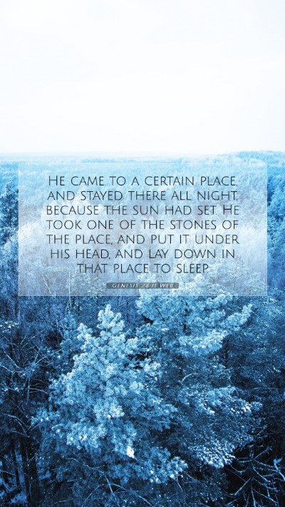 Picture 07 - Genesis 28:11 WEB Mobile Phone Wallpaper - He came to a certain place, and stayed there all - Mobile Bible Verse Wallpaper
