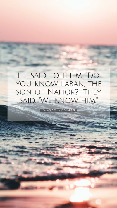 Picture 07 - Genesis 29:5 WEB Mobile Phone Wallpaper - He said to them, 