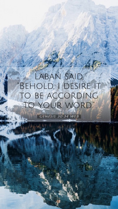 Picture 07 - Genesis 30:34 WEB Mobile Phone Wallpaper - Laban said, 