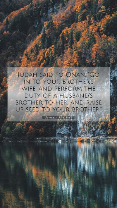 Picture 07 - Genesis 38:8 WEB Mobile Phone Wallpaper - Judah said to Onan, 