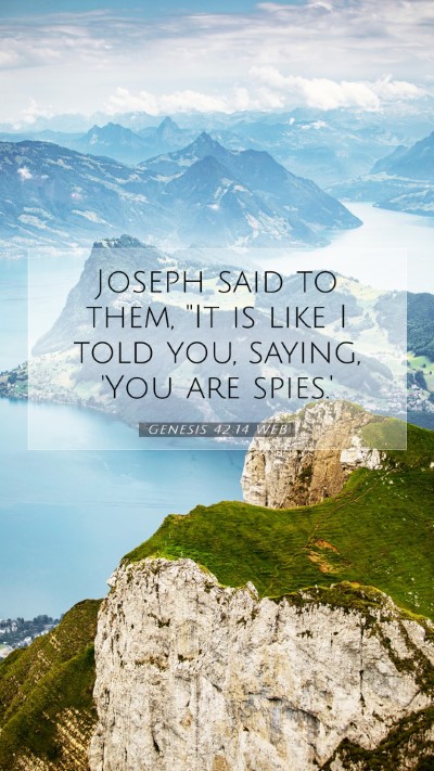 Picture 07 - Genesis 42:14 WEB Mobile Phone Wallpaper - Joseph said to them, 