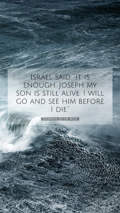 Picture 07 - Genesis 45:28 WEB Mobile Phone Wallpaper - Israel said, 