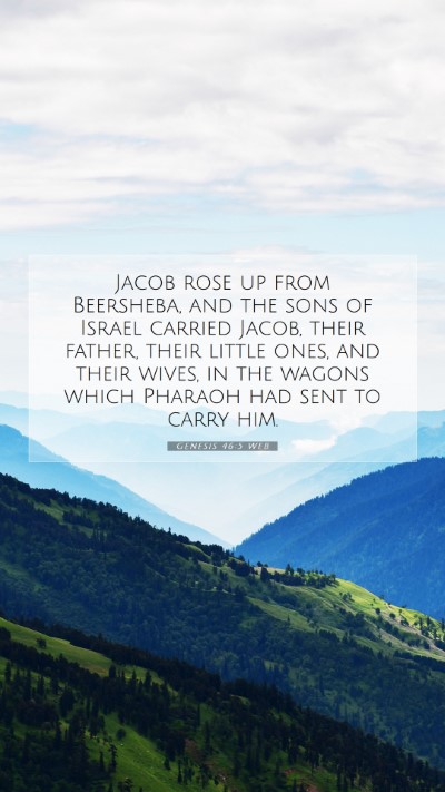 Picture 07 - Genesis 46:5 WEB Mobile Phone Wallpaper - Jacob rose up from Beersheba, and the sons of - Mobile Bible Verse Wallpaper