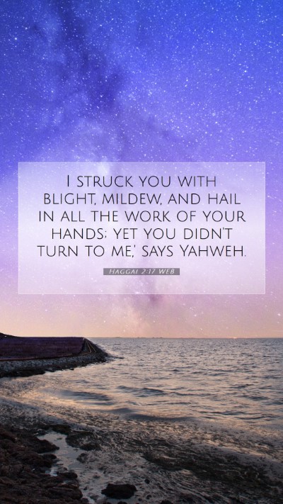 Picture 07 - Haggai 2:17 WEB Mobile Phone Wallpaper - I struck you with blight, mildew, and hail in all - Mobile Bible Verse Wallpaper