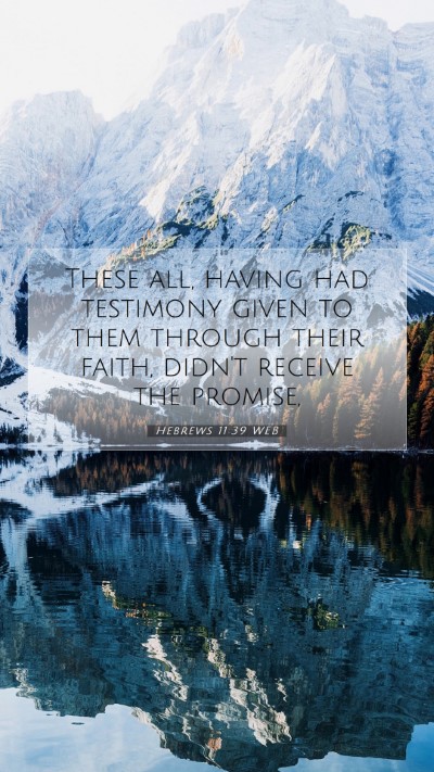 Picture 07 - Hebrews 11:39 WEB Mobile Phone Wallpaper - These all, having had testimony given to them - Mobile Bible Verse Wallpaper