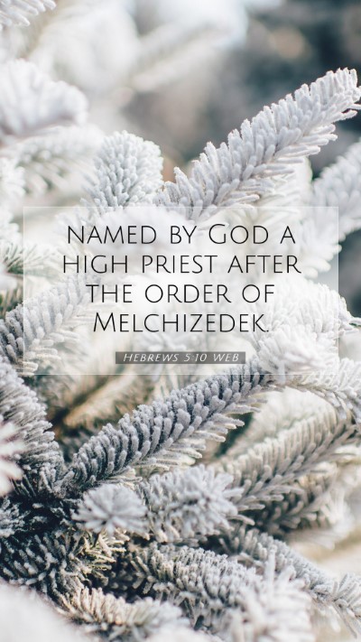 Picture 07 - Hebrews 5:10 WEB Mobile Phone Wallpaper - named by God a high priest after the order of - Mobile Bible Verse Wallpaper