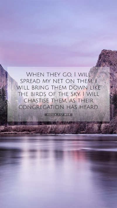 Picture 07 - Hosea 7:12 WEB Mobile Phone Wallpaper - When they go, I will spread my net on them. I - Mobile Bible Verse Wallpaper