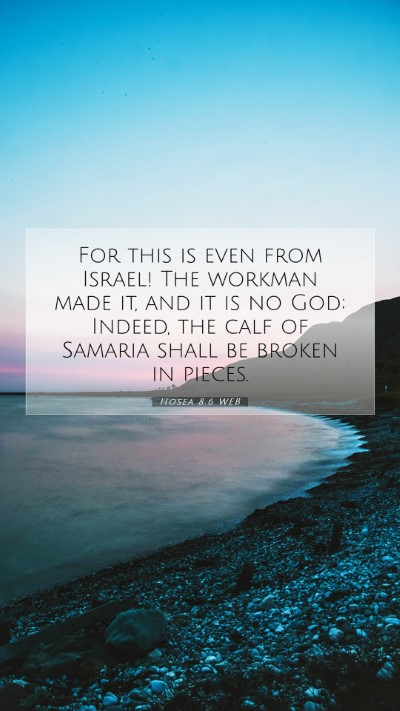 Picture 07 - Hosea 8:6 WEB Mobile Phone Wallpaper - For this is even from Israel! The workman made - Mobile Bible Verse Wallpaper