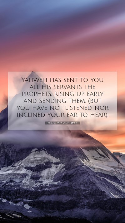 Picture 07 - Jeremiah 25:4 WEB Mobile Phone Wallpaper - Yahweh has sent to you all his servants the - Mobile Bible Verse Wallpaper