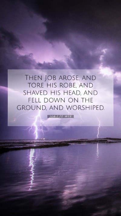Picture 07 - Job 1:20 WEB Mobile Phone Wallpaper - Then Job arose, and tore his robe, and shaved his - Mobile Bible Verse Wallpaper