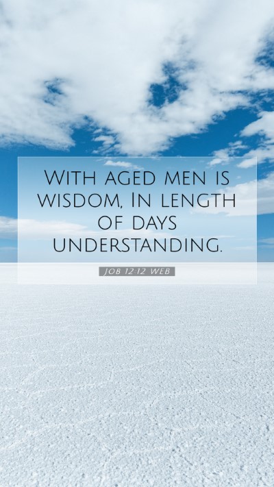 Picture 07 - Job 12:12 WEB Mobile Phone Wallpaper - With aged men is wisdom, In length of days - Mobile Bible Verse Wallpaper