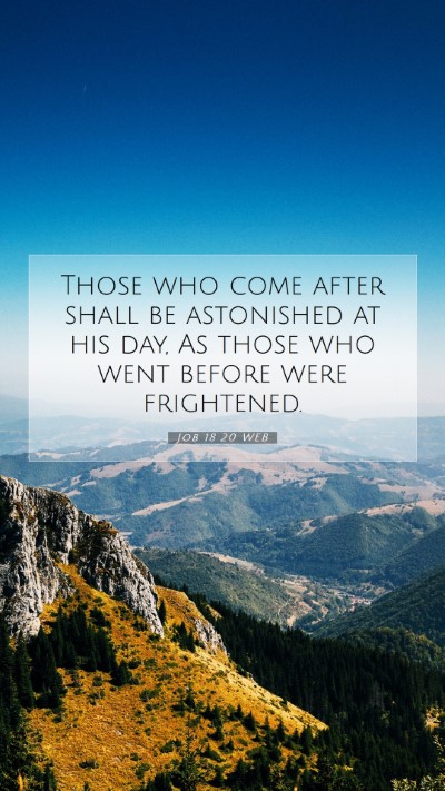 Picture 07 - Job 18:20 WEB Mobile Phone Wallpaper - Those who come after shall be astonished at his - Mobile Bible Verse Wallpaper