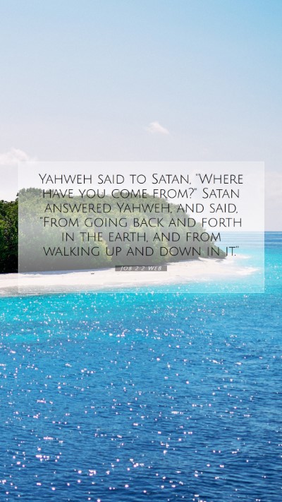 Picture 07 - Job 2:2 WEB Mobile Phone Wallpaper - Yahweh said to Satan, 