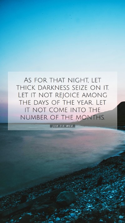 Picture 07 - Job 3:6 WEB Mobile Phone Wallpaper - As for that night, let thick darkness seize on - Mobile Bible Verse Wallpaper