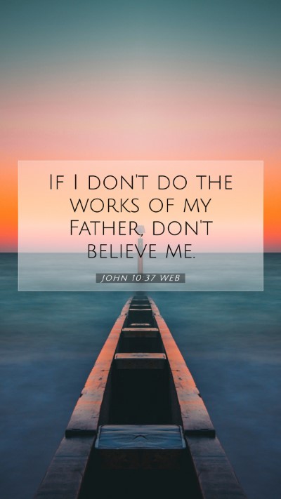 Picture 07 - John 10:37 WEB Mobile Phone Wallpaper - If I don't do the works of my Father, don't - Mobile Bible Verse Wallpaper