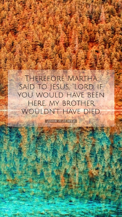 Picture 07 - John 11:21 WEB Mobile Phone Wallpaper - Therefore Martha said to Jesus, 