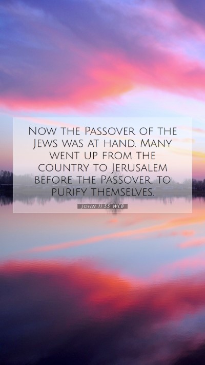 Picture 07 - John 11:55 WEB Mobile Phone Wallpaper - Now the Passover of the Jews was at hand. Many - Mobile Bible Verse Wallpaper