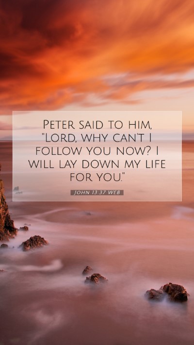 Picture 07 - John 13:37 WEB Mobile Phone Wallpaper - Peter said to him, 