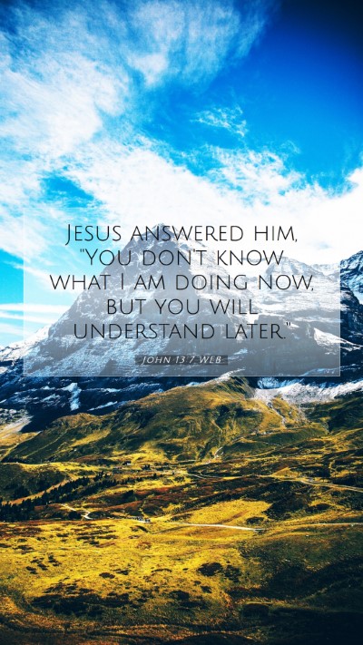 Picture 07 - John 13:7 WEB Mobile Phone Wallpaper - Jesus answered him, 