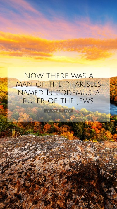 Picture 07 - John 3:1 WEB Mobile Phone Wallpaper - Now there was a man of the Pharisees named - Mobile Bible Verse Wallpaper