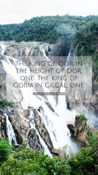 Picture 07 - Joshua 12:23 WEB Mobile Phone Wallpaper - the king of Dor in the height of Dor, one; the - Mobile Bible Verse Wallpaper