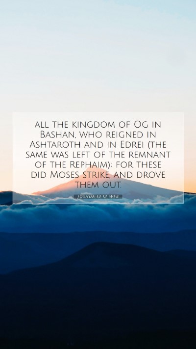 Picture 07 - Joshua 13:12 WEB Mobile Phone Wallpaper - all the kingdom of Og in Bashan, who reigned in - Mobile Bible Verse Wallpaper