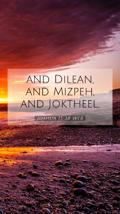 Picture 07 - Joshua 15:38 WEB Mobile Phone Wallpaper - and Dilean, and Mizpeh, and - Mobile Bible Verse Wallpaper