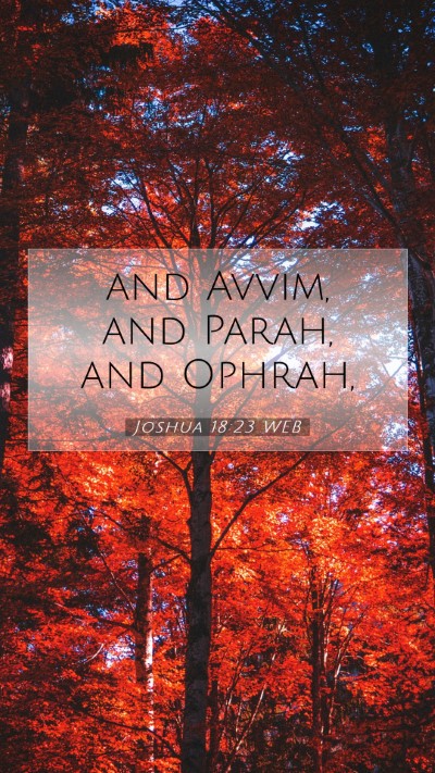 Picture 07 - Joshua 18:23 WEB Mobile Phone Wallpaper - and Avvim, and Parah, and - Mobile Bible Verse Wallpaper