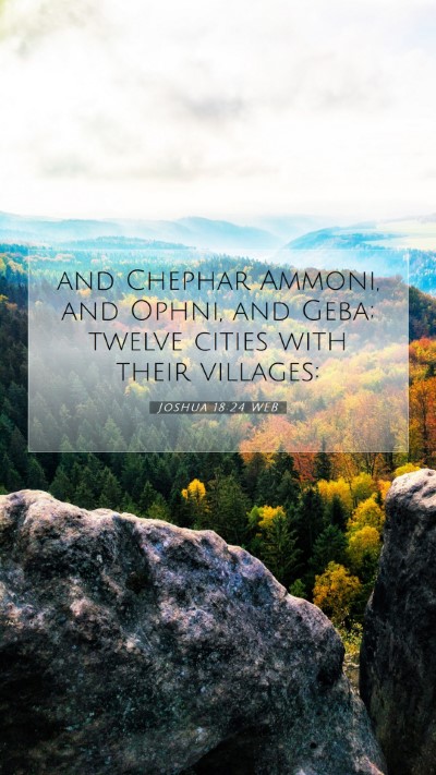 Picture 07 - Joshua 18:24 WEB Mobile Phone Wallpaper - and Chephar Ammoni, and Ophni, and Geba; twelve - Mobile Bible Verse Wallpaper
