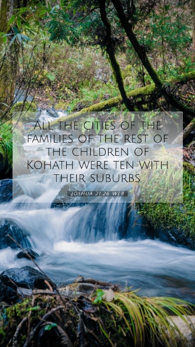 Picture 07 - Joshua 21:26 WEB Mobile Phone Wallpaper - All the cities of the families of the rest of the - Mobile Bible Verse Wallpaper