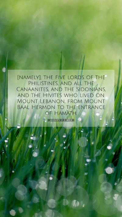 Picture 07 - Judges 3:3 WEB Mobile Phone Wallpaper - [namely], the five lords of the Philistines, and - Mobile Bible Verse Wallpaper