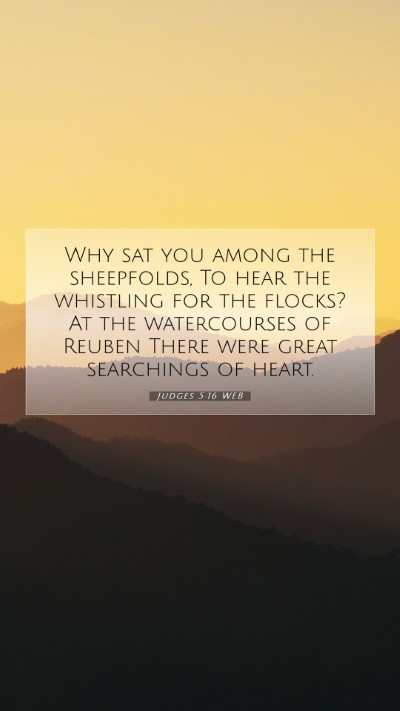 Picture 07 - Judges 5:16 WEB Mobile Phone Wallpaper - Why sat you among the sheepfolds, To hear the - Mobile Bible Verse Wallpaper