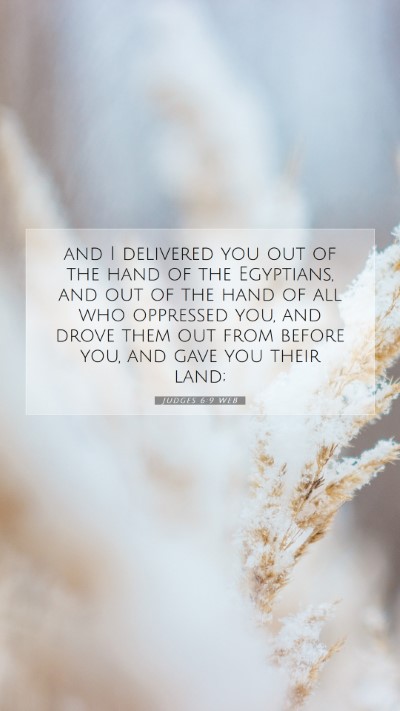 Picture 07 - Judges 6:9 WEB Mobile Phone Wallpaper - and I delivered you out of the hand of the - Mobile Bible Verse Wallpaper