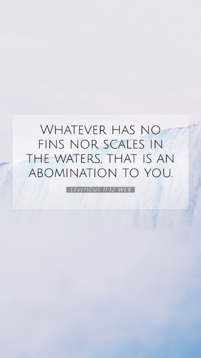 Picture 07 - Leviticus 11:12 WEB Mobile Phone Wallpaper - Whatever has no fins nor scales in the waters, - Mobile Bible Verse Wallpaper