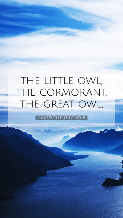 Picture 07 - Leviticus 11:17 WEB Mobile Phone Wallpaper - the little owl, the cormorant, the great - Mobile Bible Verse Wallpaper