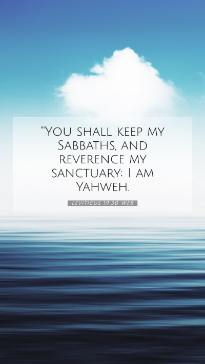 Picture 07 - Leviticus 19:30 WEB Mobile Phone Wallpaper - 